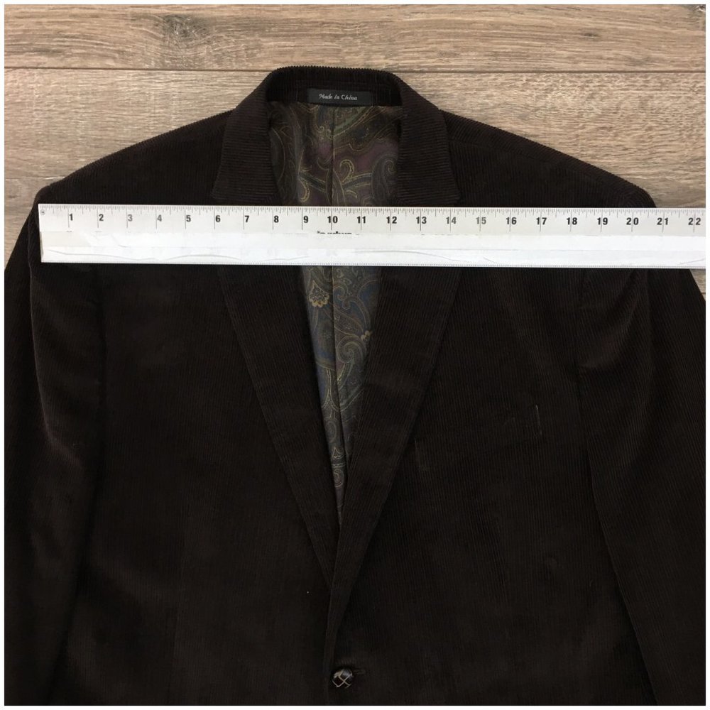 Ralph Lauren Mens Blazer Sport Coat Two Button‎ Corduroy Jacket Size 46R Casual - Picture 9 of 13